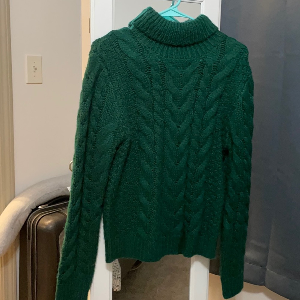 Green Cable Knit Sweater M